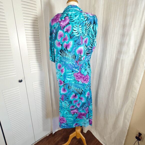 Michele Leslie Skirt Set Size L Women’s Vintage 2-piece Tropical Print - Picture 2 of 8